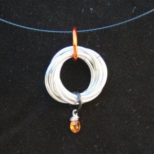Mobius Necklace with Hessonite Garnet